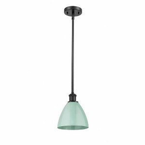 Plymouth Dome - 1 Light Stem Hung Pendant In Industrial Style-9.25 Inches Tall and 7.5 Inches Wide - 1 of 1