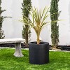 Rosemead Home & Garden, Inc. Rectangular Weathered Concrete Outdoor Planter Pot Black 9"x9" - 2 of 4