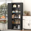 Kumasinova Steel Kitchen Pantry Cabinet with 4 Adjustable Shelves,2 Doors Metal Storage Cabinet with Gold Handles,Anti-Tip for Kitchen,Office - 2 of 4