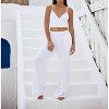 Women's Crochet Tie Back Top - Blanco BY NATURE - 3 of 3