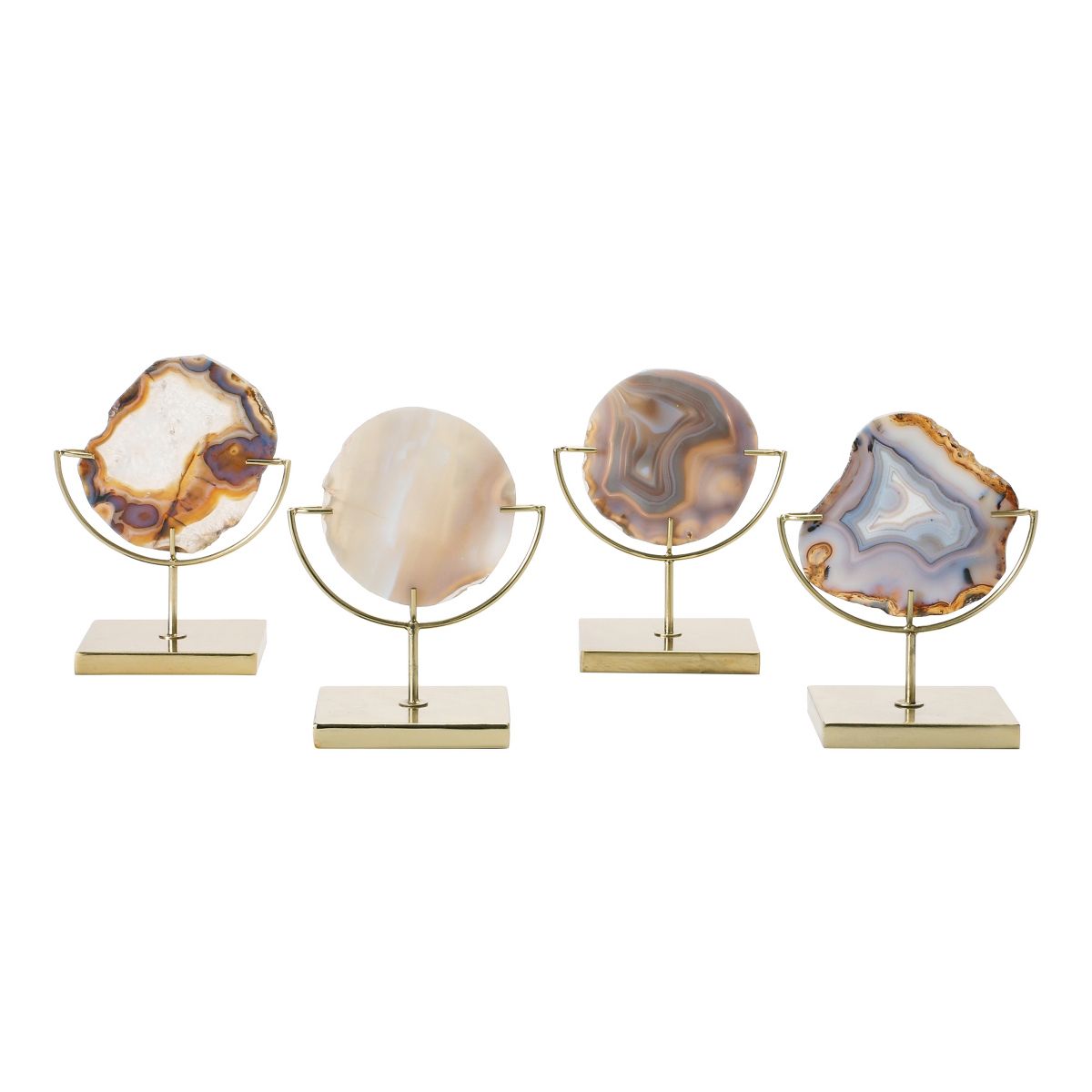 Storied Home Decorative Agate Slice Accent on Metal Stand - thumbnail 8