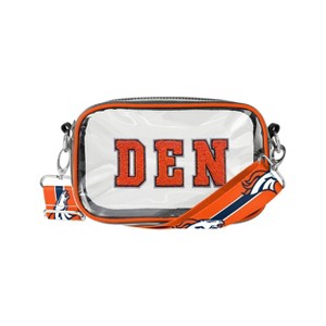 NFL Denver Broncos Smu Clear Camera Bag With Chenille Lettering - 1 of 3