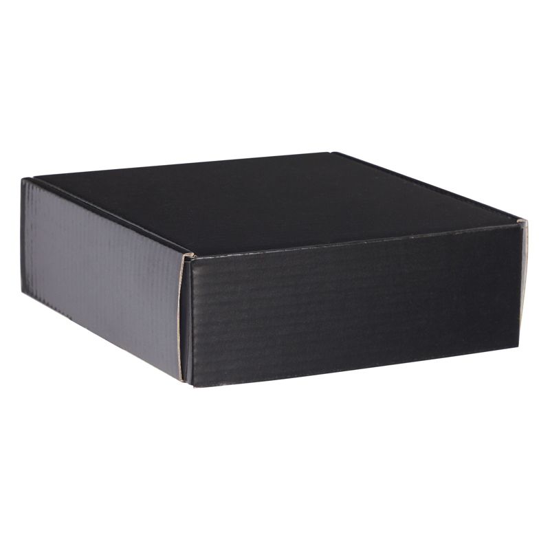 Stockroom Plus 25 Pack Corrugated Packaging Boxes for Shipping, Cardboard Mailers for Small Business, Boutiques, Mailing Gifts, Black, 6 x 6 x 2 in, 3 of 9