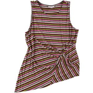 bar III Womens Striped Twist Tank Top - 1 of 2