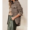 Women's Curvy Front Button Down Tweed Oversized Jacket - Oddi - 3 of 4