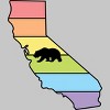 Adult Design By Humans California State Bear Pride Rainbow Flag By mellowrainbowT-Shirt - 2 of 2