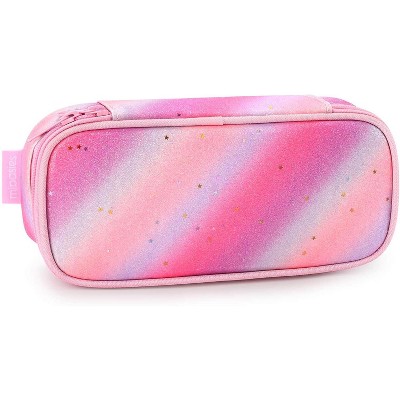 Fmeida Girls Pencil Case for Kids, Multi-Slot Pencil Pouch, Pink
