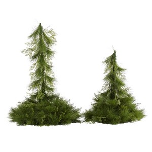 Nearly Natural 24-in and 36-in Table Top/Hanging Artificial Christmas Decor (Set of 2) - 1 of 4