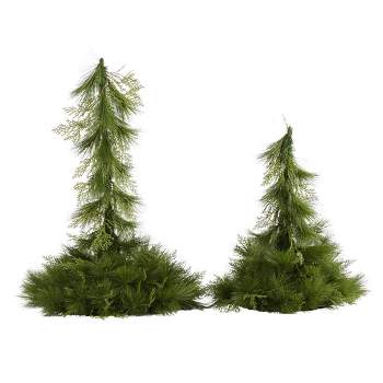 Nearly Natural 24-in and 36-in Table Top/Hanging Artificial Christmas Decor (Set of 2)