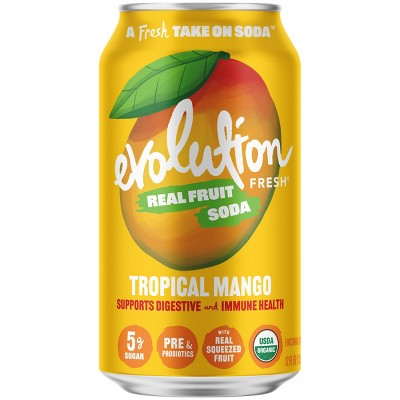 Evolution Fresh Tropical Mango Real Fruit Soda - 12 fl oz