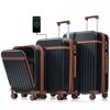 20"&24"&28" Carry-On/Checked Suitcase ABS Hard Shell Luggage with USB Port, Spinner Wheels&TSA Lock - ModernLuxe - 2 of 4