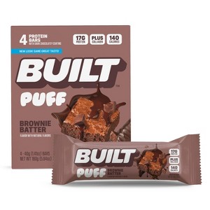Built Bar Brownie Batter Puff Snack Bars - 5.64oz/4ct - 1 of 1