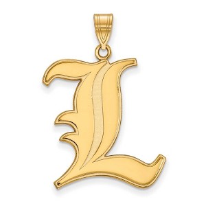 Black Bow Jewelry 10k Yellow Gold Louisville Cardinals NCAA Extra Large Pendant - 1 of 3