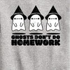 Boys' - Instant Message - Ghosts Don't Do Homework Graphic Long Sleeve Fleece Sweatshirt - 2 of 4