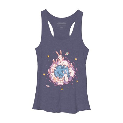 Women's Design By Humans Rabbit Hole By Chofy87 Racerback Tank Top