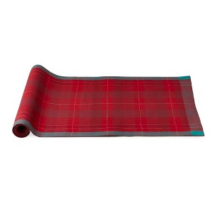 TAG 20.5" x 72" Joyous Plaid Red & Green Christmas Table Runner - 1 of 2