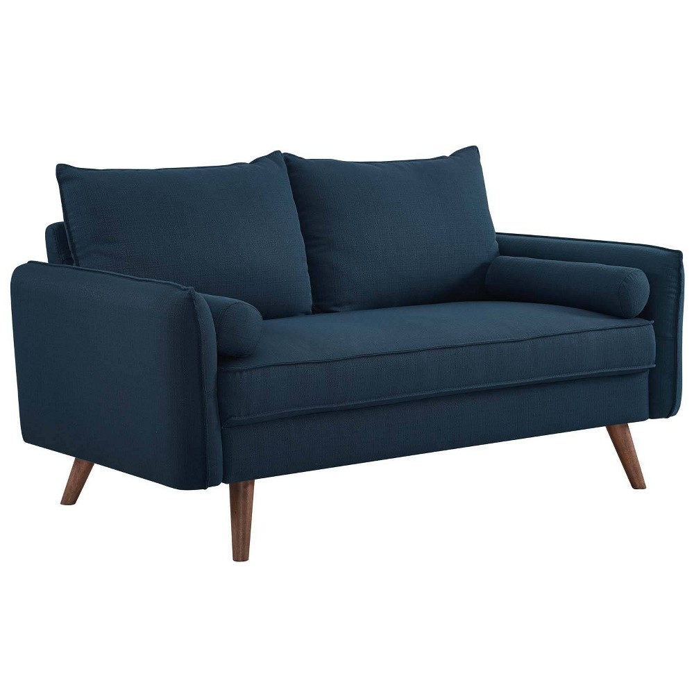 Photos - Sofa Modway Revive Upholstered Fabric Loveseat Azure  