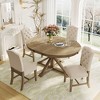 NicBex Round Dining Room Table Set for 4 Extendable Dining Room Table with MDF Tabletop and 4 Upholstered Chairs for Kitchen - 4 of 4