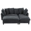 YOOCOZZ Upholstered Sectional Sofa L-shaped Sofa with Ample Storage Space,Movable Ottoman and Six Throw Pillows - 2 of 4