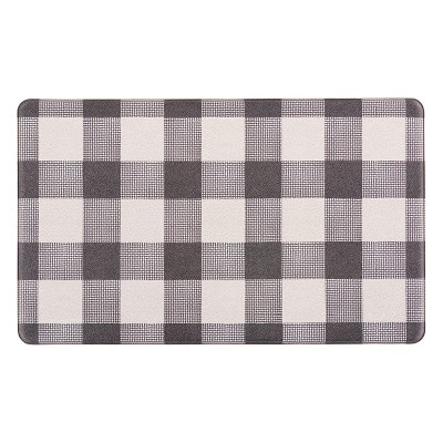 World Rug Gallery Checkered Plaid Anti-Fatigue Standing Mat
