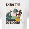 Women's - Disney - Enjoy The Outdoors Mickey Cropped Graphic T-Shirt - 2 of 4