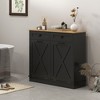 HOMCOM Tilt Out Laundry Hamper Cabinet Bathroom Storage Cabinet with 2 Removable Baskets and 2 Drawers - 2 of 4