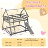 Safstar Twin Over Queen Bunk Bed House Shaped Bed Frame with Climbing Nets and Ramp - 2 of 4