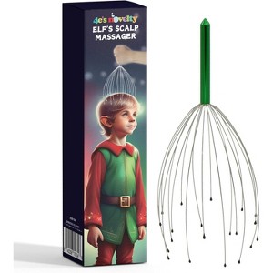 4E's Novelty Elf’s Scalp Massager Christmas Gift – Hair Scalp Massager, Head Scratcher for Women, Teens & Men, Stocking Stuffers, Festive Gift Idea - 1 of 4