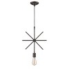 Chloe Lighting Ironclad Industrial-Style 1 Light Rubbed Bronze Ceiling Mini Pendant 13"Wide - 3 of 4