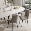 Pexfix Linen Upholstered Dining Chairs with Black Legs Set of 2 - 3 of 4