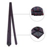 Allegra K Men's Polka Dots Business Wedding Pocket Square Clip Cufflinks Necktie Sets - 3 of 4