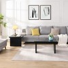 Chic Crate - Elevate Your Décor with Black Rectangle Wood Coffee Table Duo | 47.24*23.62 and 35.43*31.49 inch, Ideal for Dining Room, Garden - 4 of 4