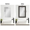 Amanti Art Mirror Makeover Bathroom Mirror Frame Border Kit - Fully Assembled Peel and Stick Frame - Mirror NOT Included - Shipwreck  Narrow Trim - 4 of 4