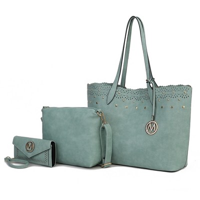 MKF Collection Mariahna 3-Piece Set – Shopper Tote, Crossbody Bag, and Wristlet Wallet Purse by Mia K