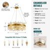Ludomide Modern Crystal Chandelier, 12-Light Brushed Gold 2-Tiers Crystal Raindrop Chandelier - 3 of 4