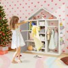Infans Kids Costume Storage Closet Children Pretend Dresser w/Storage Bins Shelves Grey - 4 of 4