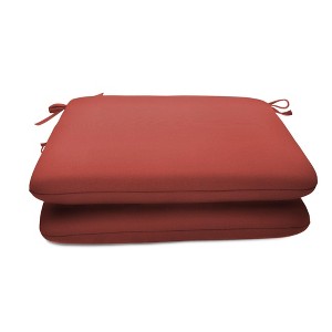 Casual Cushion Solid Sunbrella Fabric 2-Piece Indoor/Outdoor Seat Pad Cushion - 1 of 4