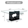 NicBex 47.2Inch Modern Rectangular Dining Table with Glass Tabletop for Kitchen,Meeting Living Room - 3 of 4
