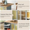 Bella Depot LED Light Kitchen Island Cart with Adjustable Shelf and 2 Drawers - 4 of 4
