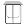 DOMETOUR Rectangle Dining Table with Metal Frame, Tempered Glass Dining Table for Kitchen Room, Black - 3 of 4