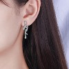 Sparkling Musical Note Studs - Asymmetric CZ Design Capturing the Rhythm of Light and Movement - 2 of 4