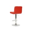 Simple Relax Set of 2 Faux Leather Barstools with Gas Lift in Red - 4 of 4