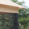 3-Seat Outdoor Patio Gazebo Swing Chair with Double Tier Canopy, Mesh Sidewalls, Cushioned Seat & Pillows - 3 of 4