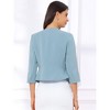 Allegra K Women's Open Front Collarless 3/4 Sleeve Peplum Business Work Suit Blazer - 3 of 4