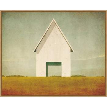 28" x 23" Ohio Barn by Ryan Fowler Framed Canvas Wall Art Print - Amanti Art