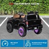 Black Officially Licensed Toyota Tacoma 12V Battery Powered Ride On Car With Dual 25 Watt Motors Remote Control Two Speed Usb Music Headlights Safety - 2 of 4