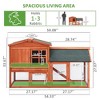 Garvee 54''Rabbit Hutch-Two Floors Wooden Cage, Wooden Pet House Cage with Run, Pull Out Tray - 3 of 4