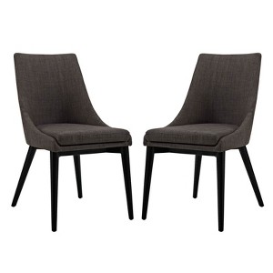 Modway Viscount Dining Side Chair Fabric Set of 2 - 1 of 4
