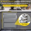 Outdoor Kitchen Drawers 16"W x 21"H x 23"D, Stainless Steel Triple Access BBQ Drawers with Flush Mount Handles,  Durable Storage - 2 of 4