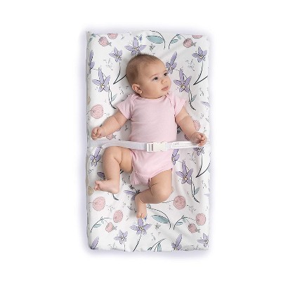 JumpOff Jo Waterproof Fitted Changing Pad Cover - Soft Plush Minky Fabric - Floral Fairy